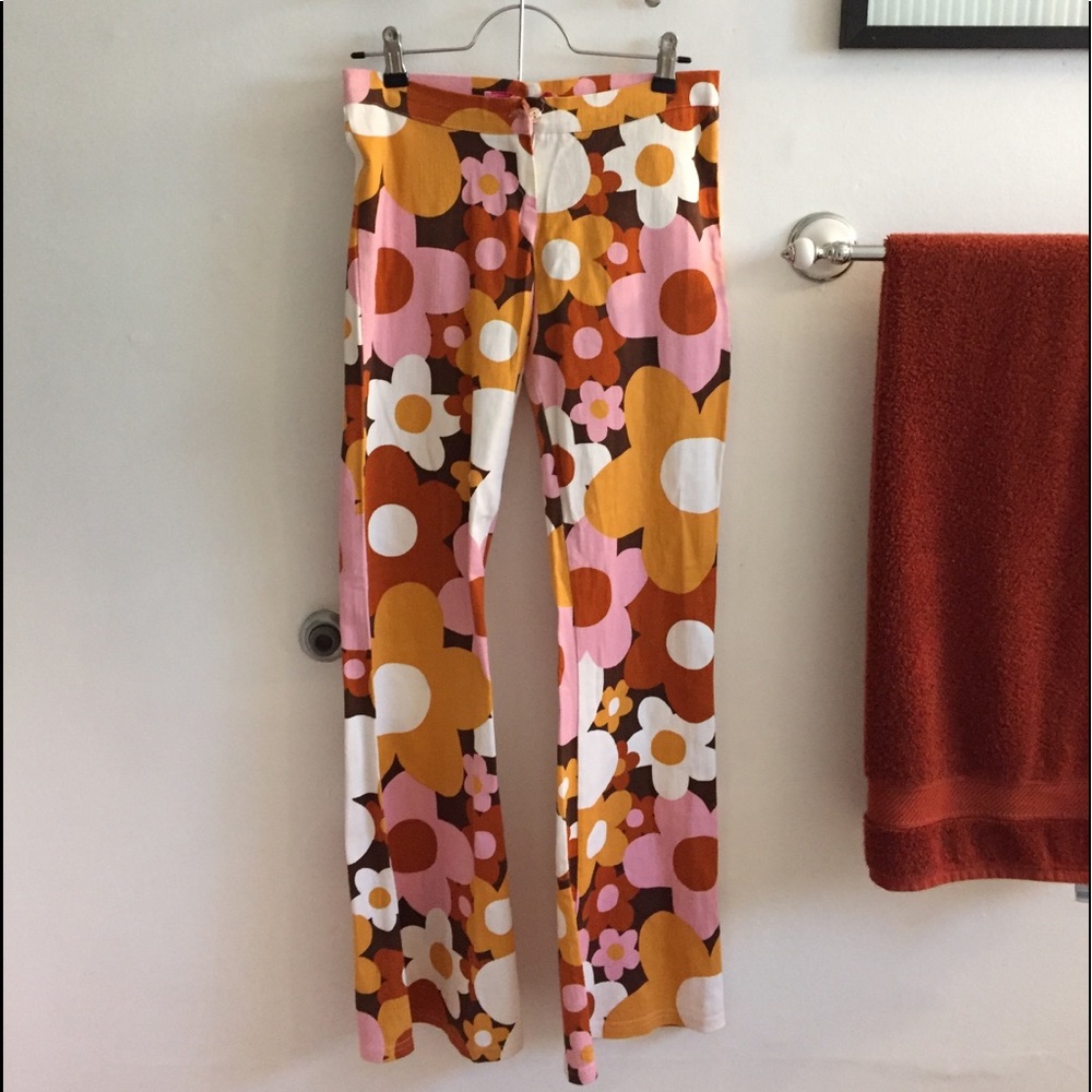 FISHBONE FLORAL HIPPIE PANTS